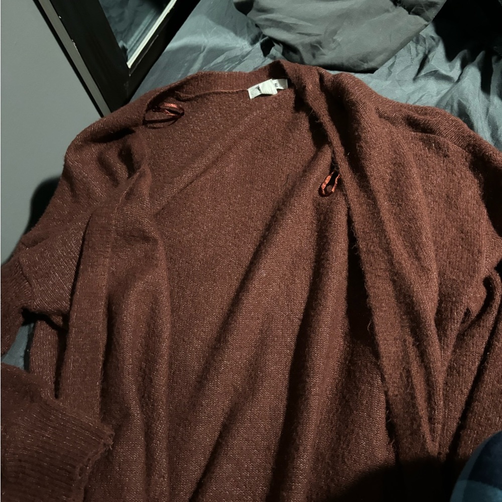 burnt red garage cardigan